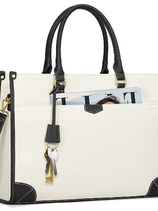 Handbags - 🆕 Laptop Bag for Women 15.6 inch Laptop Tote Bag Waterproof Canvas Work Bag